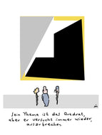 Postkarte - Ausbruch aus dem Quadrat